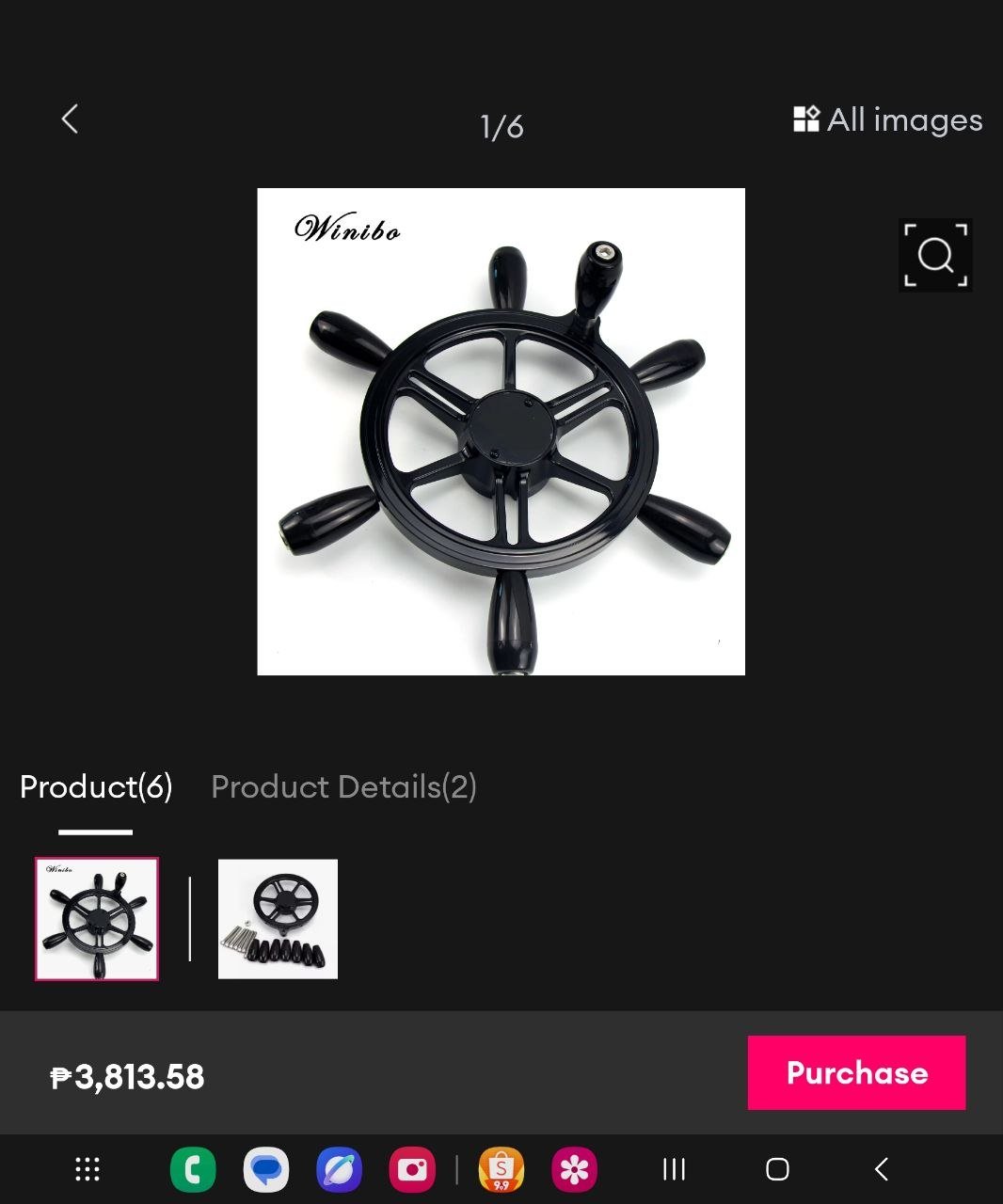 Winibo 15" Marine Boat Steering Wheel — New